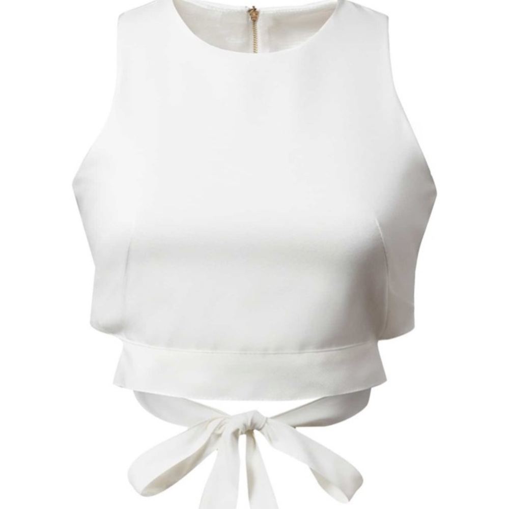 Zipper Bow Tie Tank Top